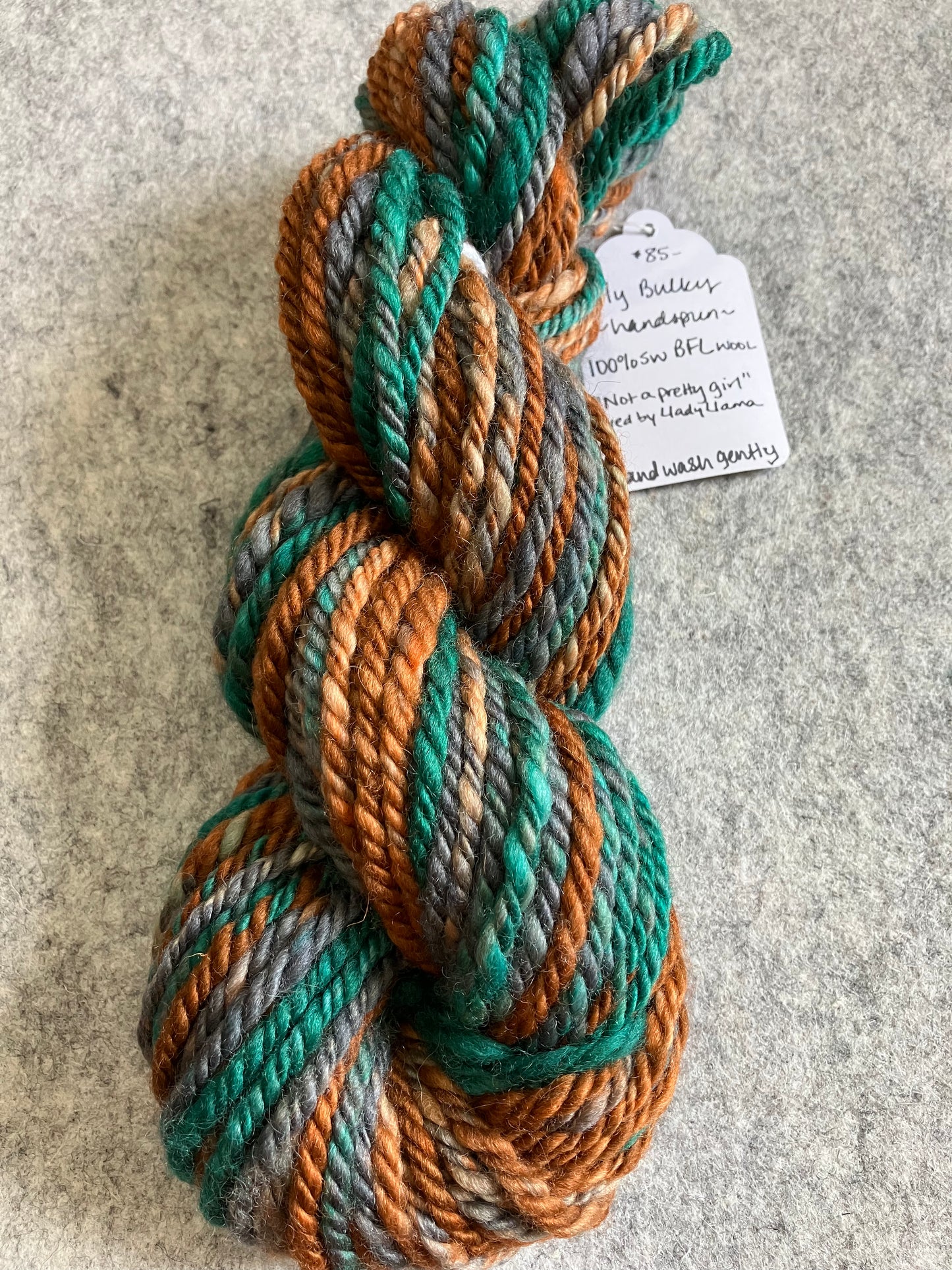 “Not a pretty girl” handspun yarn