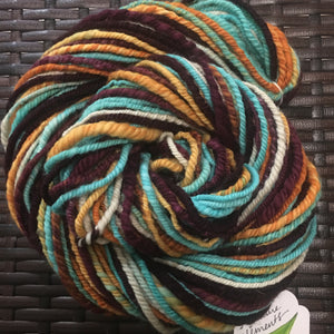 74y handspun yarn Superwash Merino spindle spun wheel plied